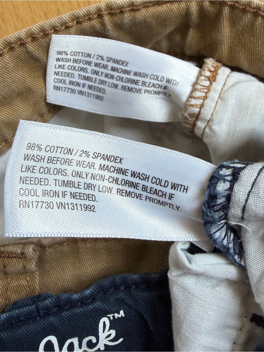 Bundle Cat & Jack Straight Leg Chino Pants Boys Size 10 Blue and Khaki - Picture 7 of 11